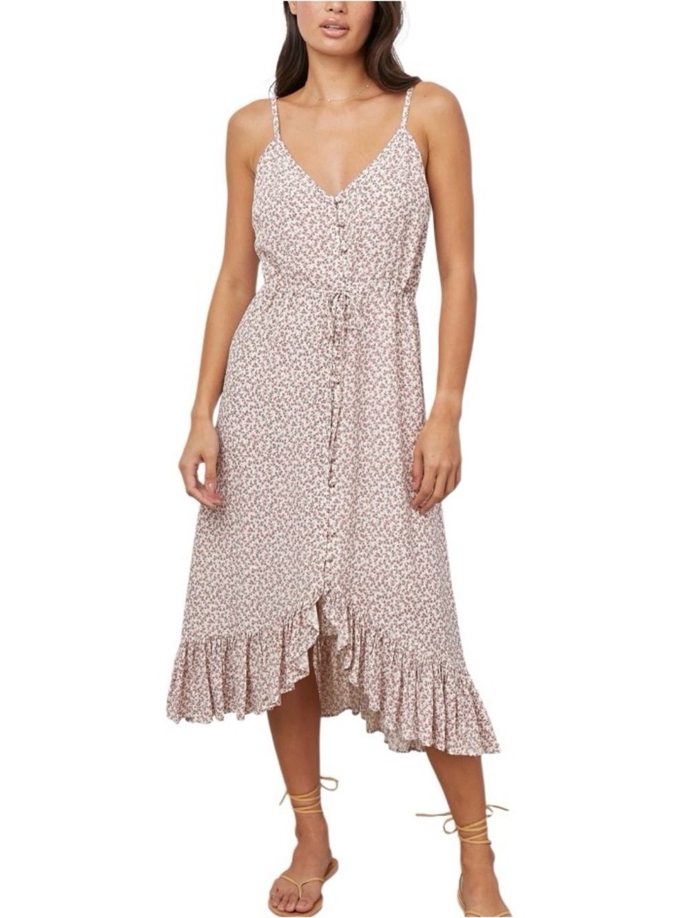 Rails Frida Garden Party Floral
Midi Ruffles‎ Dress Size Large Adjustable Straps
